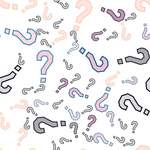 Quiz seamless pattern question marks doubt faq vector image