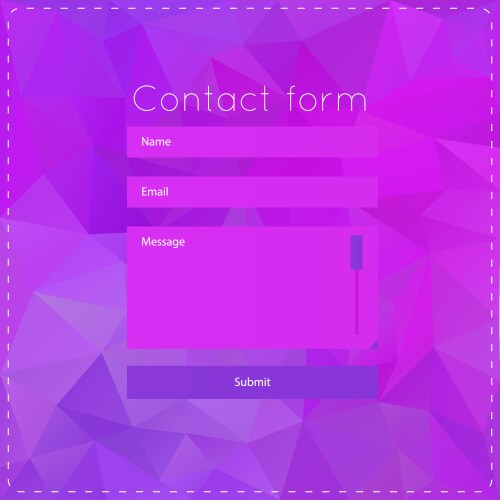 Simple contact us form templates Royalty Free Vector Image