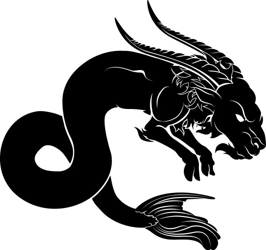 Stylized Sea Goat Vector Image