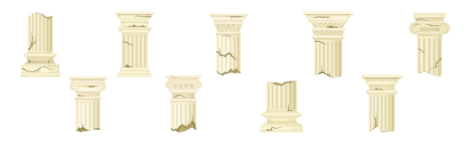 Antique marble column Royalty Free Vector Image