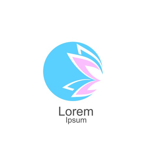 Creative butterfly concept logo design template Vector Image