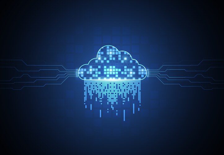 Cloud networking computing concept design digital vector image