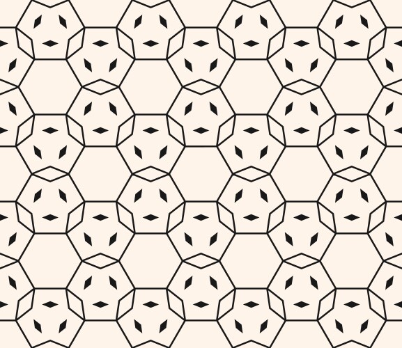 Hexagonal grid lattice net seamless pattern vector image