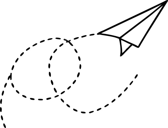Paper Airplane in Flight Vector Image