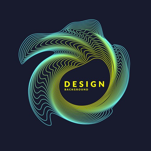 Abstract background with dynamic linear waves vector image