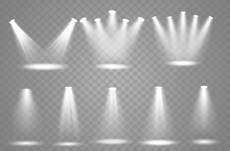 Yellow spotlight shines Royalty Free Vector Image