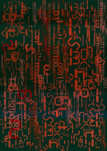 Stream digital numbers and binary codes vector image
