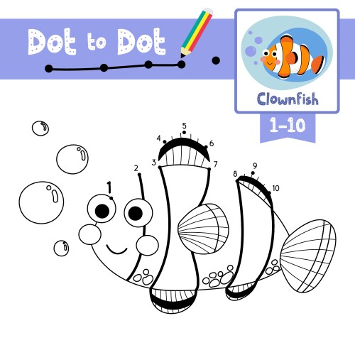 Dot to educational game and coloring book Vector Image