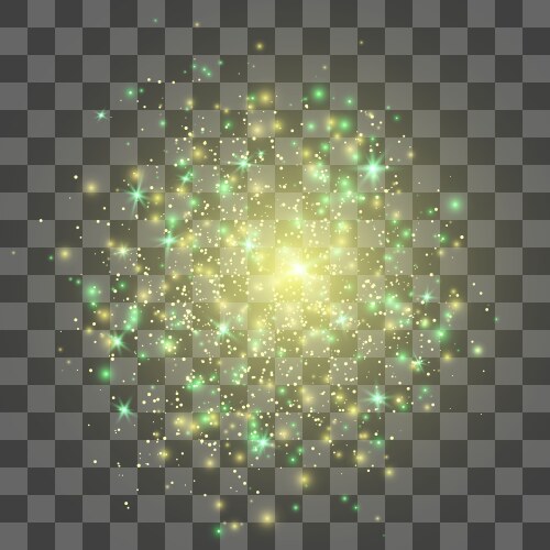 Star burst sparkle with glow light effect Vector Image