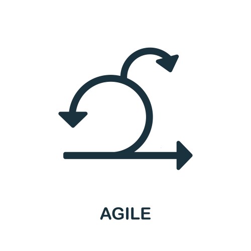 agile icon simple element from business vector image