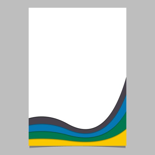 Brochure template from curved stripe layers vector image