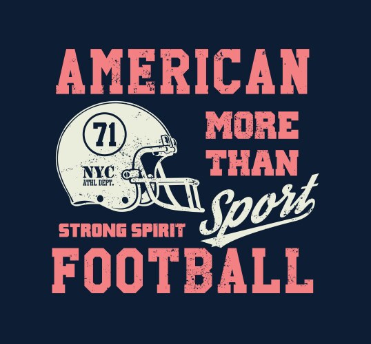 Football Helmet - Sport Style Vector Image