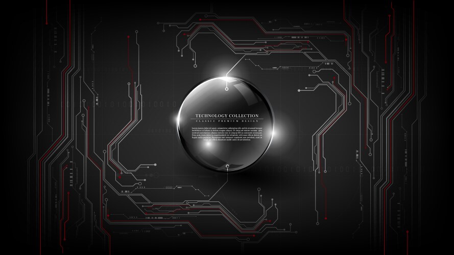 Technology futuristic abstract interface circuit vector image