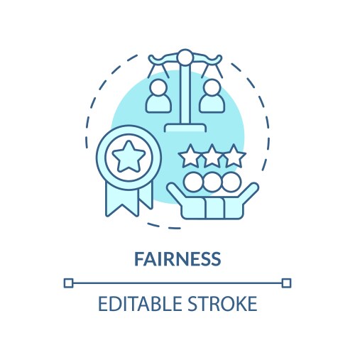 Fairness soft blue concept icon vector image