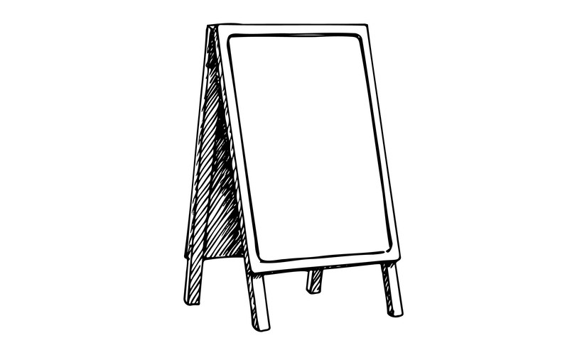 Aarco RC4260B 42" X 60" Reversible Free Standing Black Composition Chalkboard With Solid Oak Wood Frame
