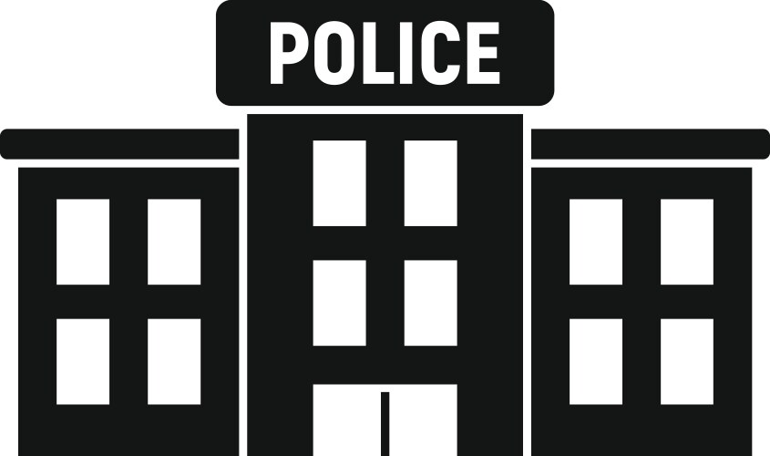 Police station icon simple style Vector Image