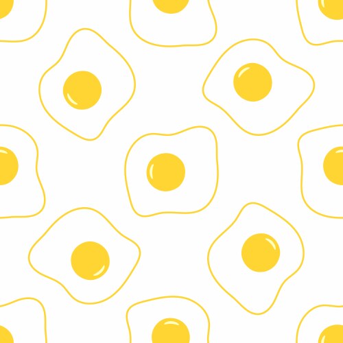 Seamless pattern with scrambled eggs simple vector image