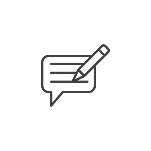 Write comment icon Royalty Free Vector Image - VectorStock