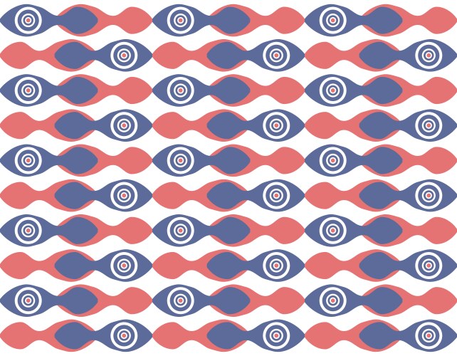 Repeated pattern with abstract geometric shapes vector image