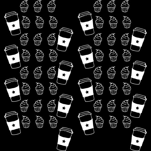 Retro object patterns for making seamless vector image