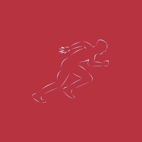 Run sprint running man logo design Royalty Free Vector Image