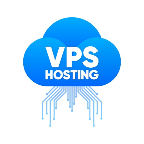 Vps hosting virtual private server web vector image
