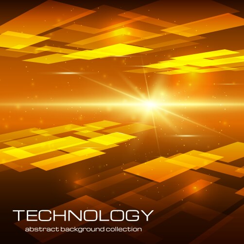 Abstract yellow technology background Royalty Free Vector