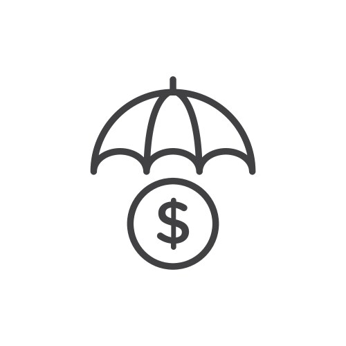 Assets protection icon Royalty Free Vector Image