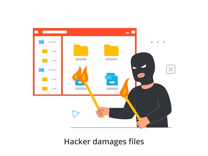 Hacker attack abstract concept vector image