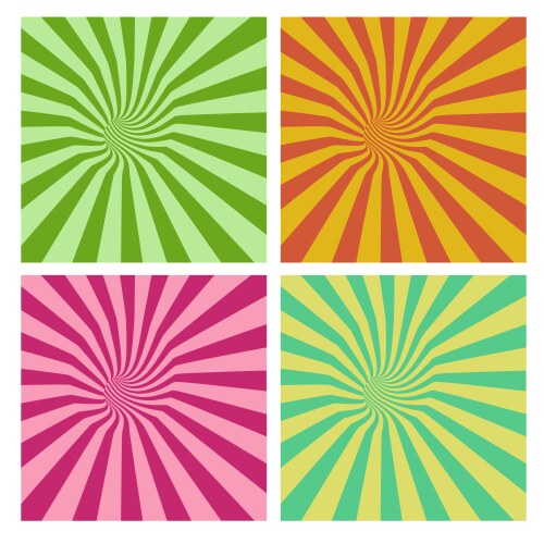 Tunnel vortex in multiple color stripe pattern vector image