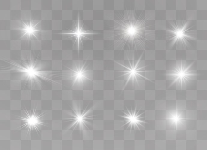 White light stars Royalty Free Vector Image - VectorStock