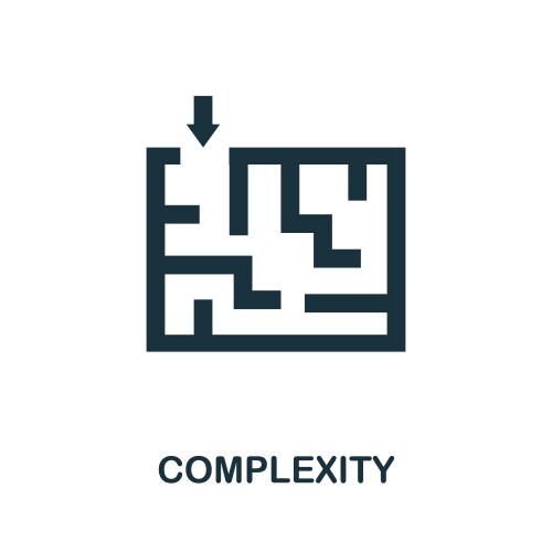 Complexity icon simple element from business vector image