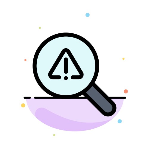 Find search view error abstract flat color icon vector image