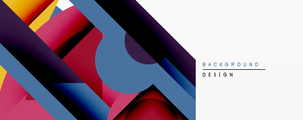 Abstract geometric shapes overlap creating vector image