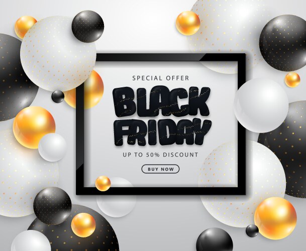 Black friday sale poster vector image