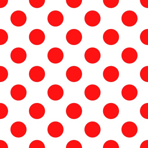 Seamless polka dot pattern red dots on white Vector Image