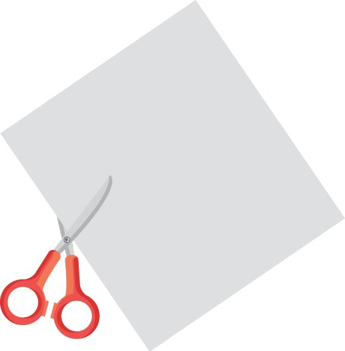 Notebook paper sheet with scissors vector image