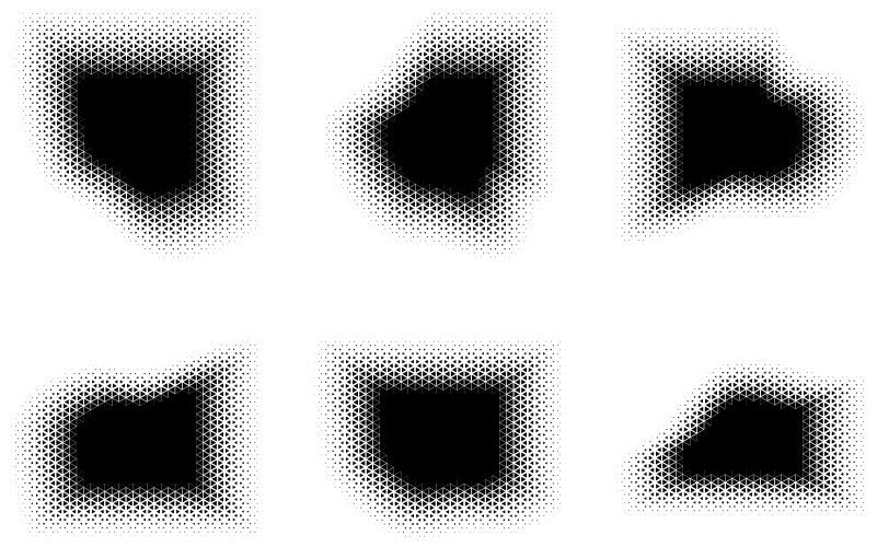 Halftone triangle pattern reprographic technique vektorbild