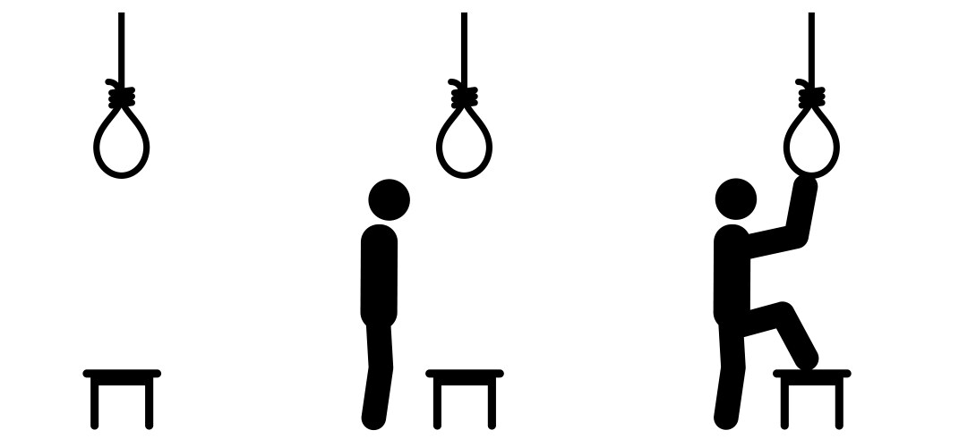 Suicide by Hanging - Gallows Noose Vector Image