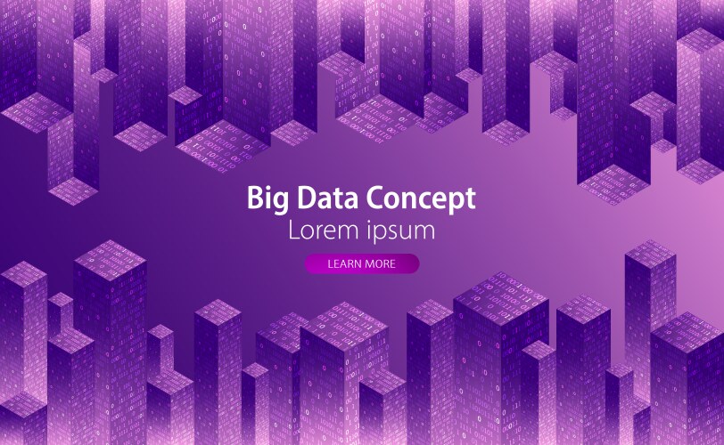 Technology background big data concept binary vektorbild