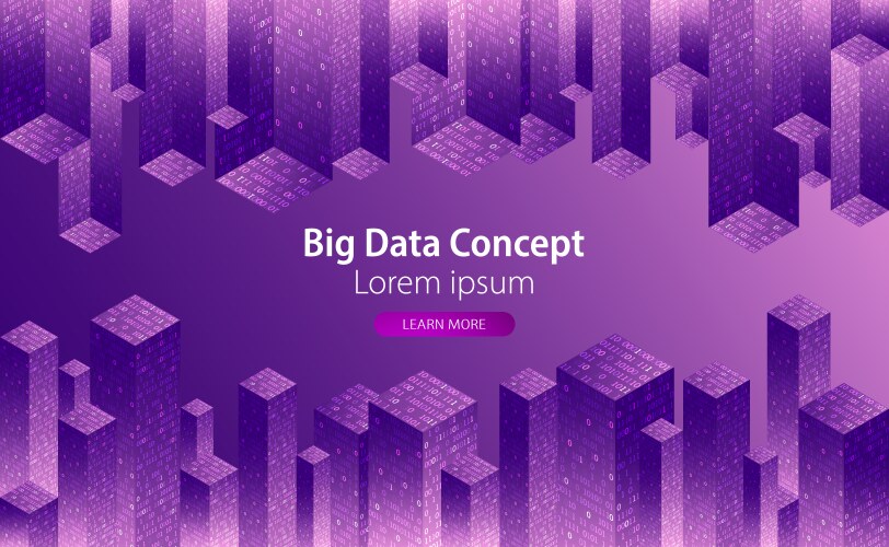 technology background big data concept binary vector image