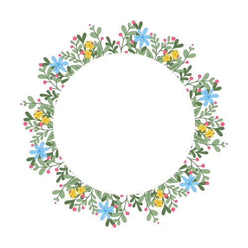 Abstract floral seamless pattern with round motive