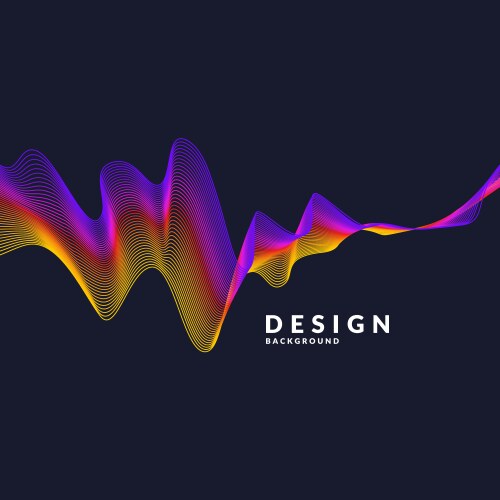 Abstract background with dynamic linear waves vector image