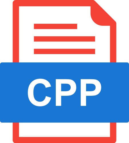 Cpp file document icon vector image