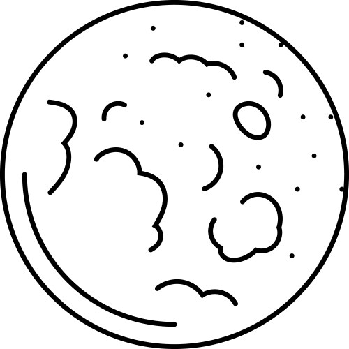 Lunar eclipse weather natural phenomena line icon Vector Image