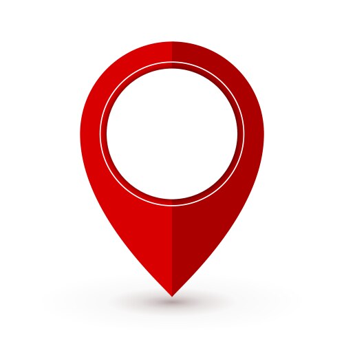 map pointer icon in flat style navigator symbol vector image