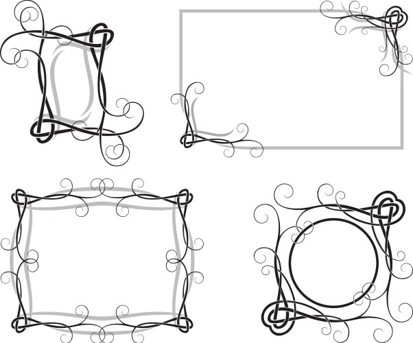 decorative frames vector image vector image