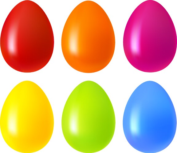 Set of colorful easter eggs Royalty Free Vector Image