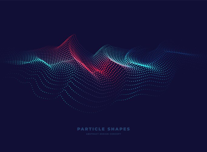 Sound wave on dark background Royalty Free Vector Image