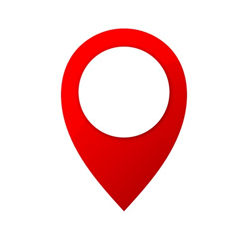 Map pointer icon in flat style navigator symbol vector image